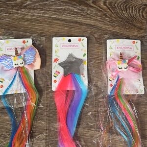 XINCHENYUN Unicorn & Star Hair Clips with Rainbow Colors